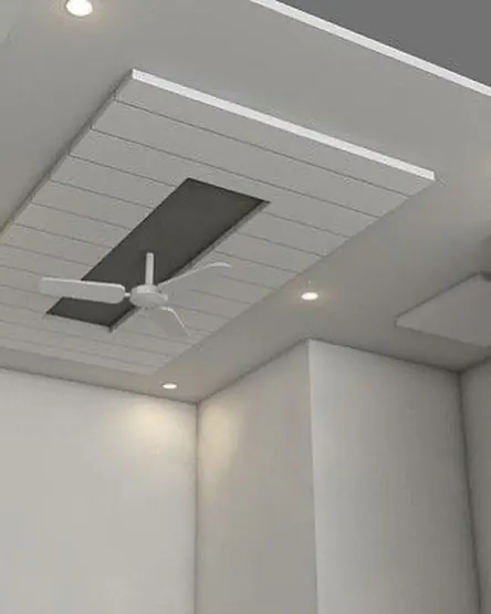 Gypsum ceilings with linear lighting