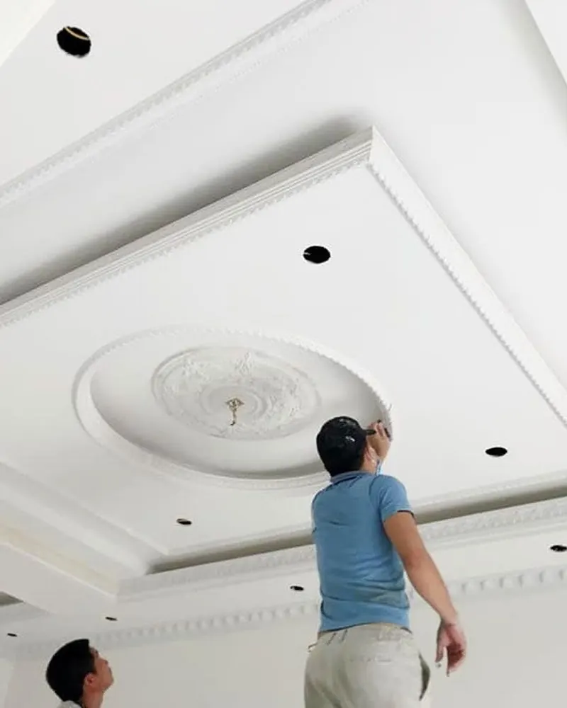 Gypsum ceiling designs, villa — detail