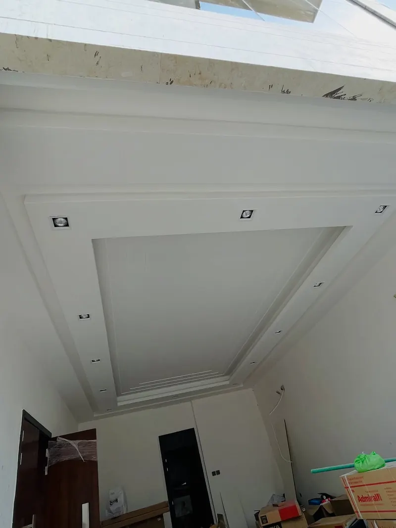 Gypsum ceiling in progress
