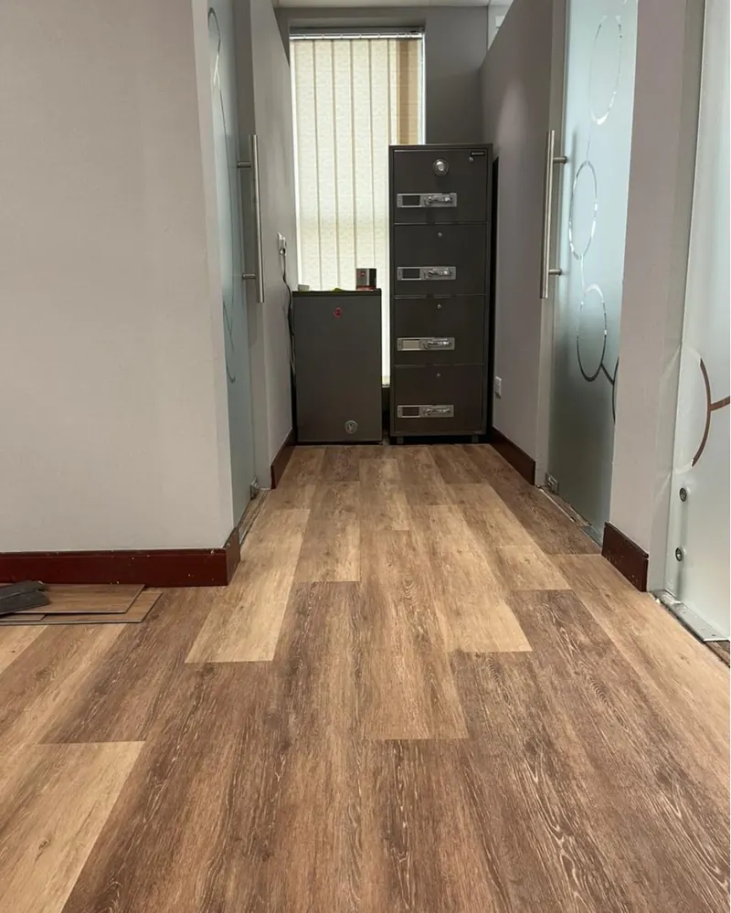 SPC flooring — Techno Park, Jebel Ali — detail