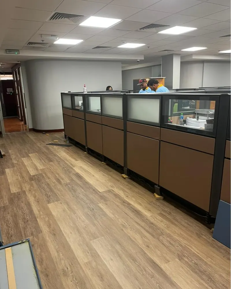SPC flooring — Techno Park, Jebel Ali — detail