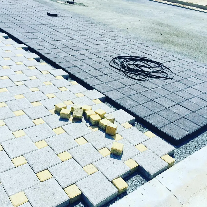 Villa interlock paving — Nad Al Sheba — detail