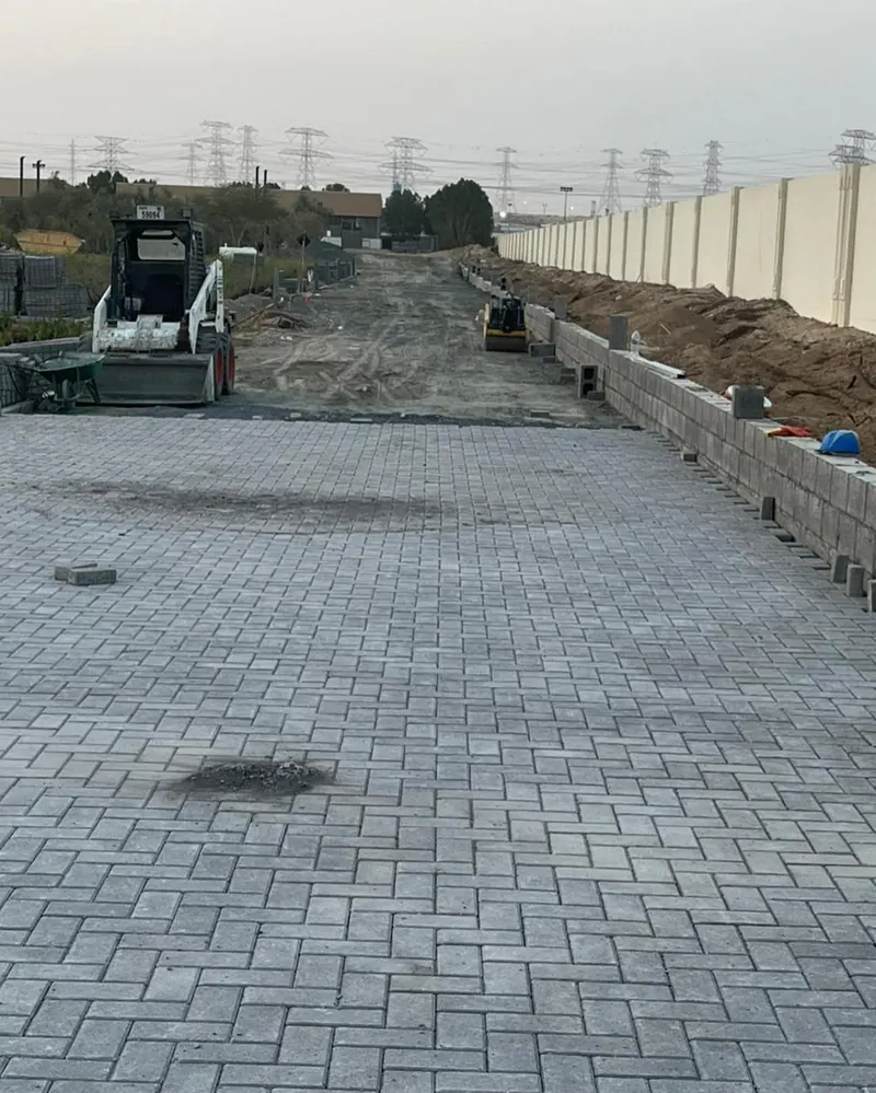 Interlock paving — nursery, Al Warsan — site photo 2