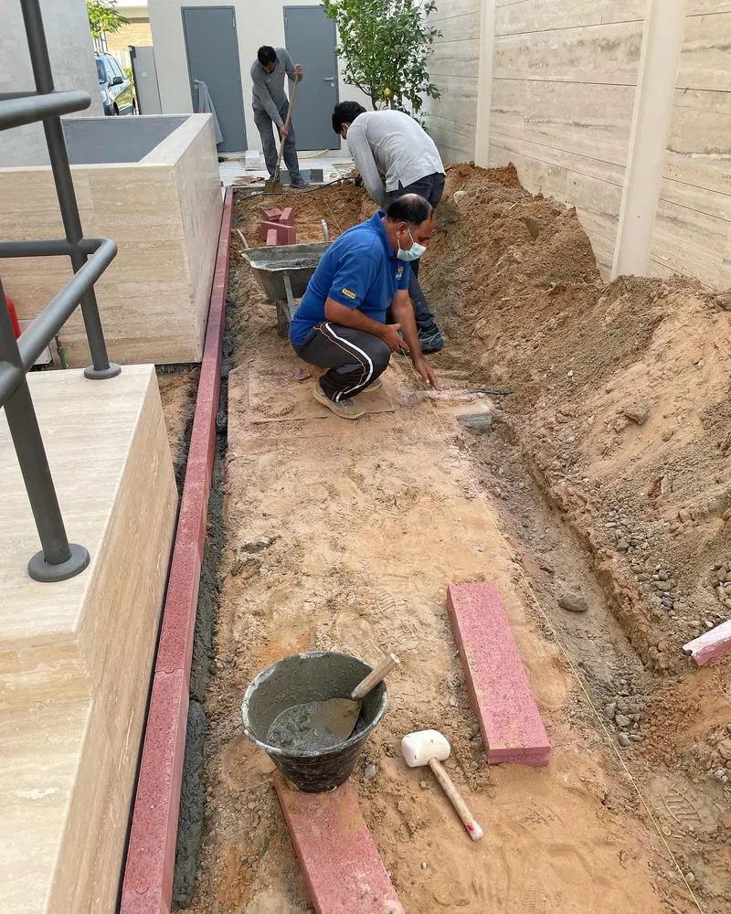 Villa interlock paving — Dubai Hills — detail