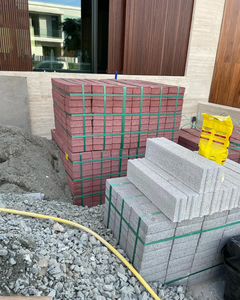 Villa interlock paving — Dubai Hills — detail