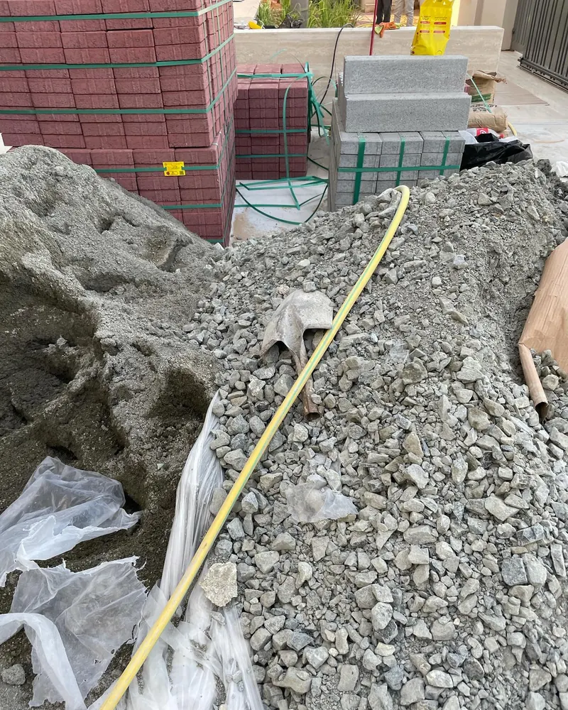 Villa interlock paving — Dubai Hills — detail