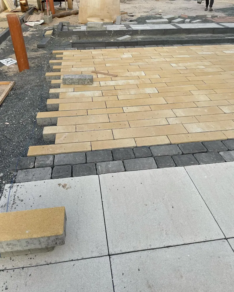 Villa interlock paving — Nad Al Sheba — detail