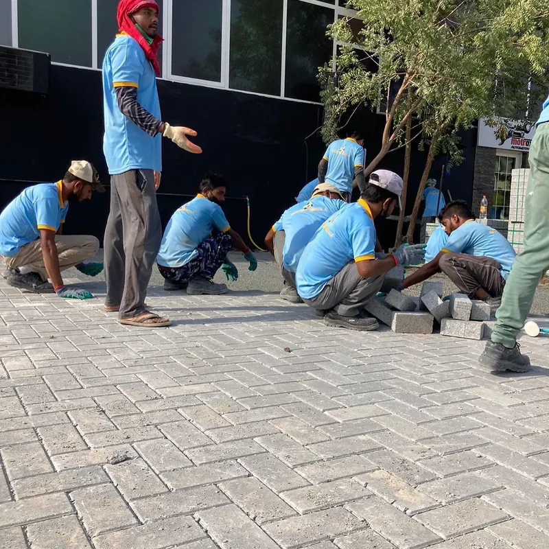 Interlock paving — Al Quoz — detail