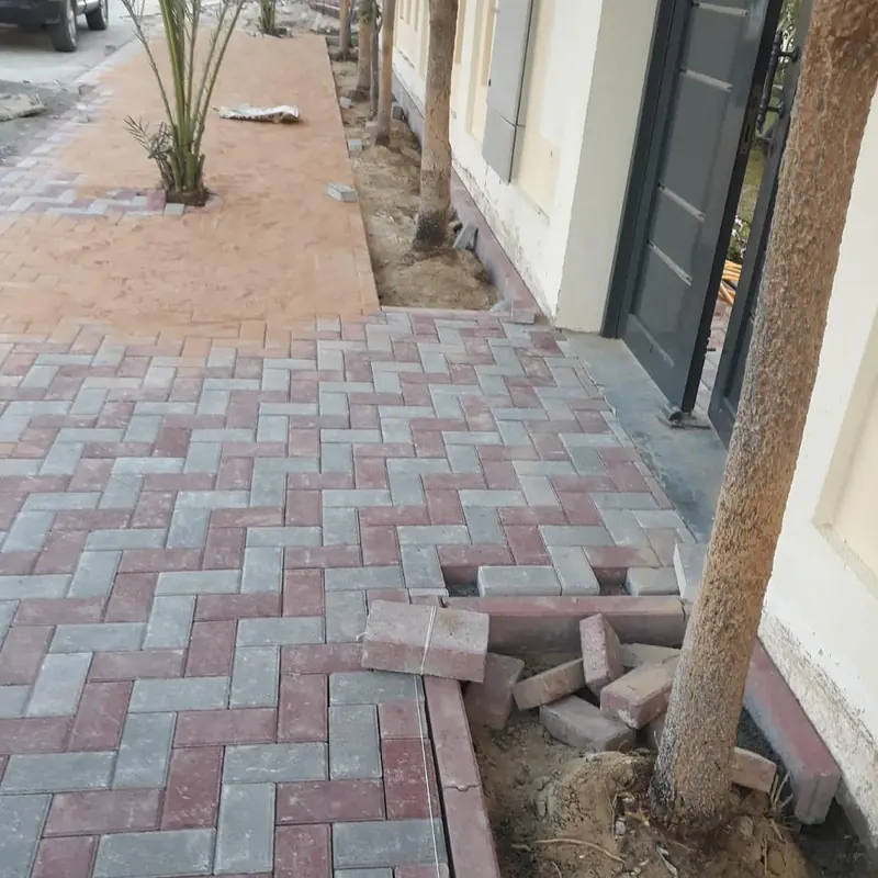 Villa interlock paving — Al Khawaneej — detail