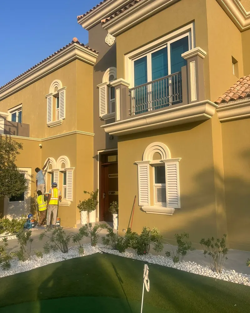 Villa exterior painting — Victory Heights — detail