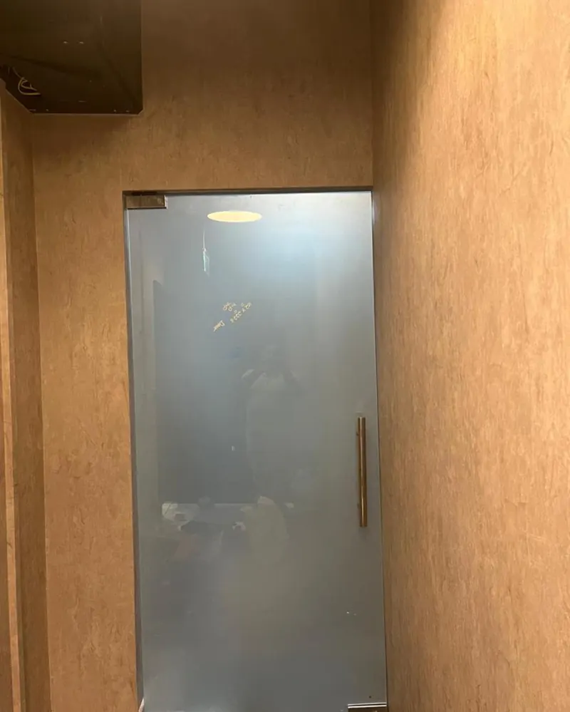 Glass doors — Dubai Sports City — detail