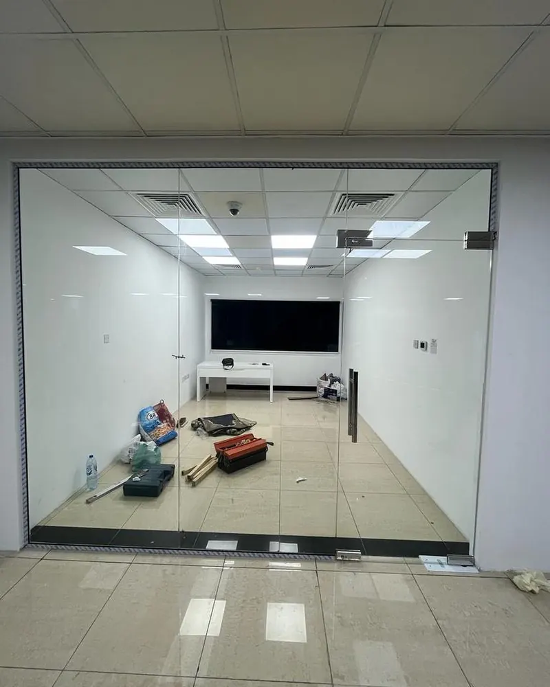Glass partitions and doors — Dulsco head office, Al Quoz — site photo 6