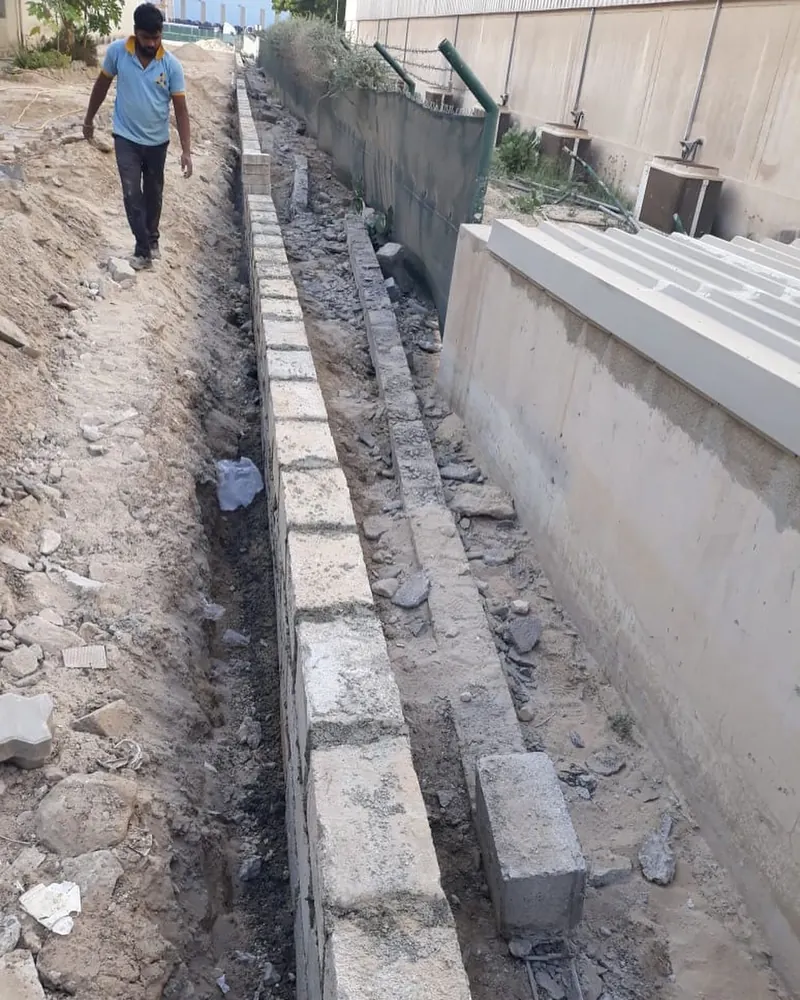 Hard block wall — Jafza