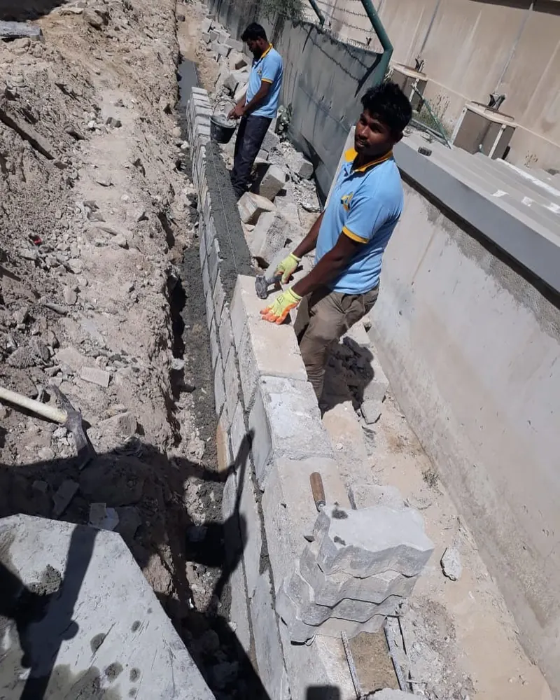 Hard block wall — Jafza — site photo 4