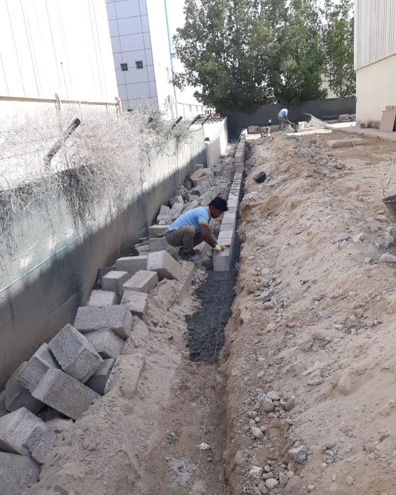 Hard block wall — Jafza — site photo 5