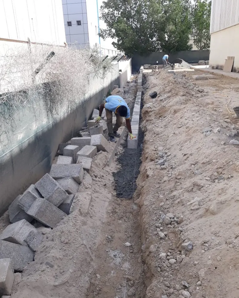 Hard block wall — Jafza — site photo 6