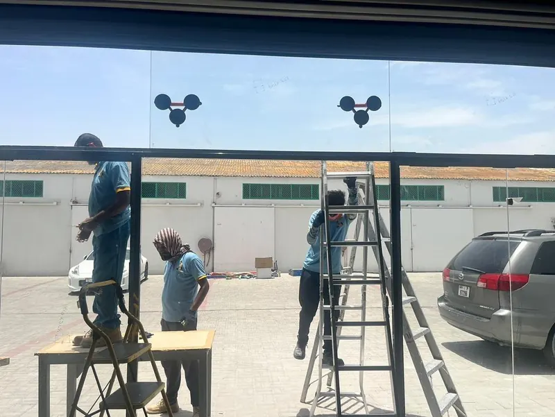 Warehouse front glass door — Pharma Service, Ras Al Khor — site photo 5