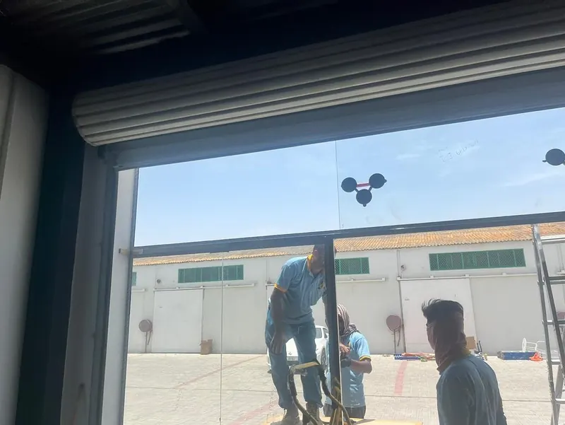 Warehouse front glass door — Pharma Service, Ras Al Khor — site photo 6