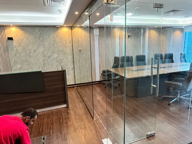 Office glass partitions — Prime Tower, Business Bay — site photo 5