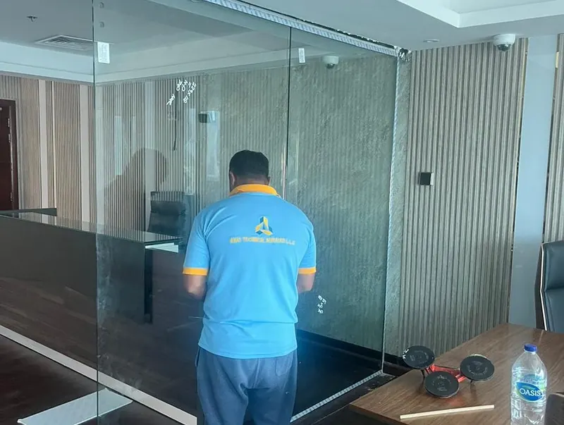 Office glass partitions — Prime Tower, Business Bay — site photo 6